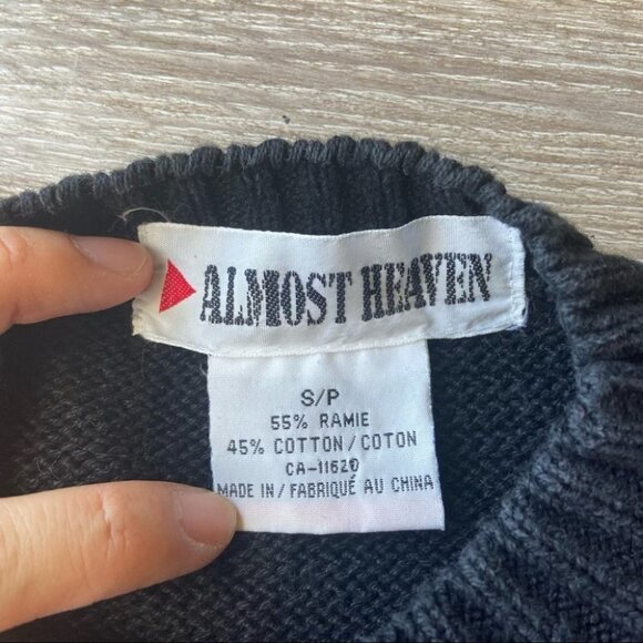 Vintage Almost Heaven Hand Made Patchwork Embroidery Sweater - Picture 10 of 16